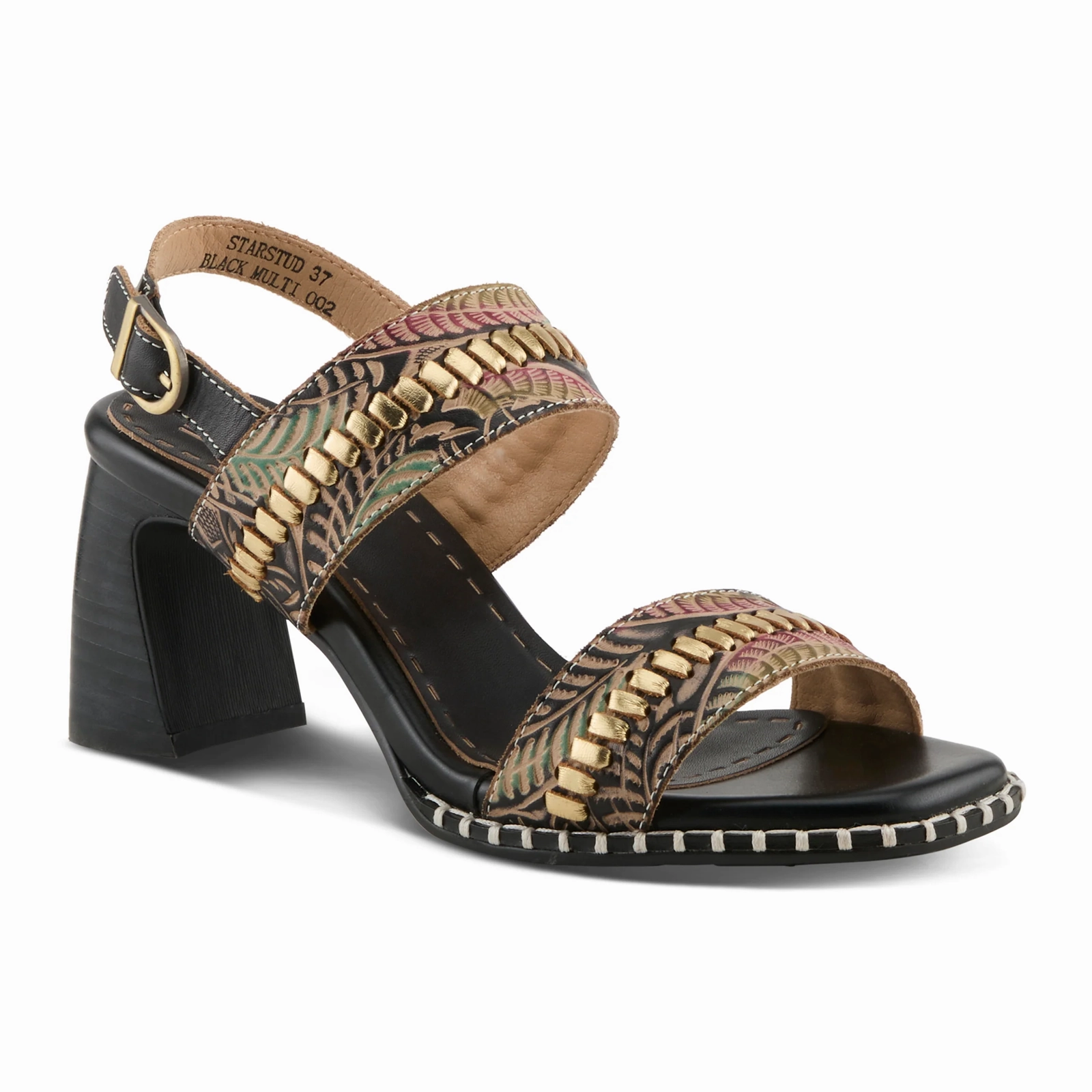 Leisure Vibe Flex form L'Artiste Starstud Wedge Sandal (Women) - Black Multi