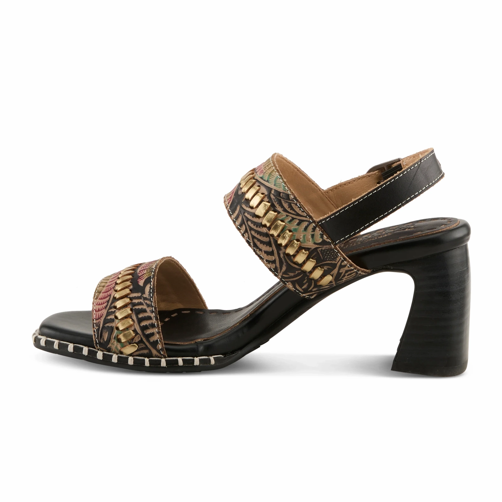 Open Air Open Frame L'Artiste Starstud Wedge Sandal (Women) - Black Multi