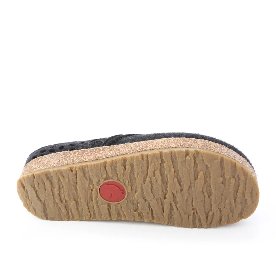 eastern Recycled Material Footbed LACEY - CHARCOAL - WOOL