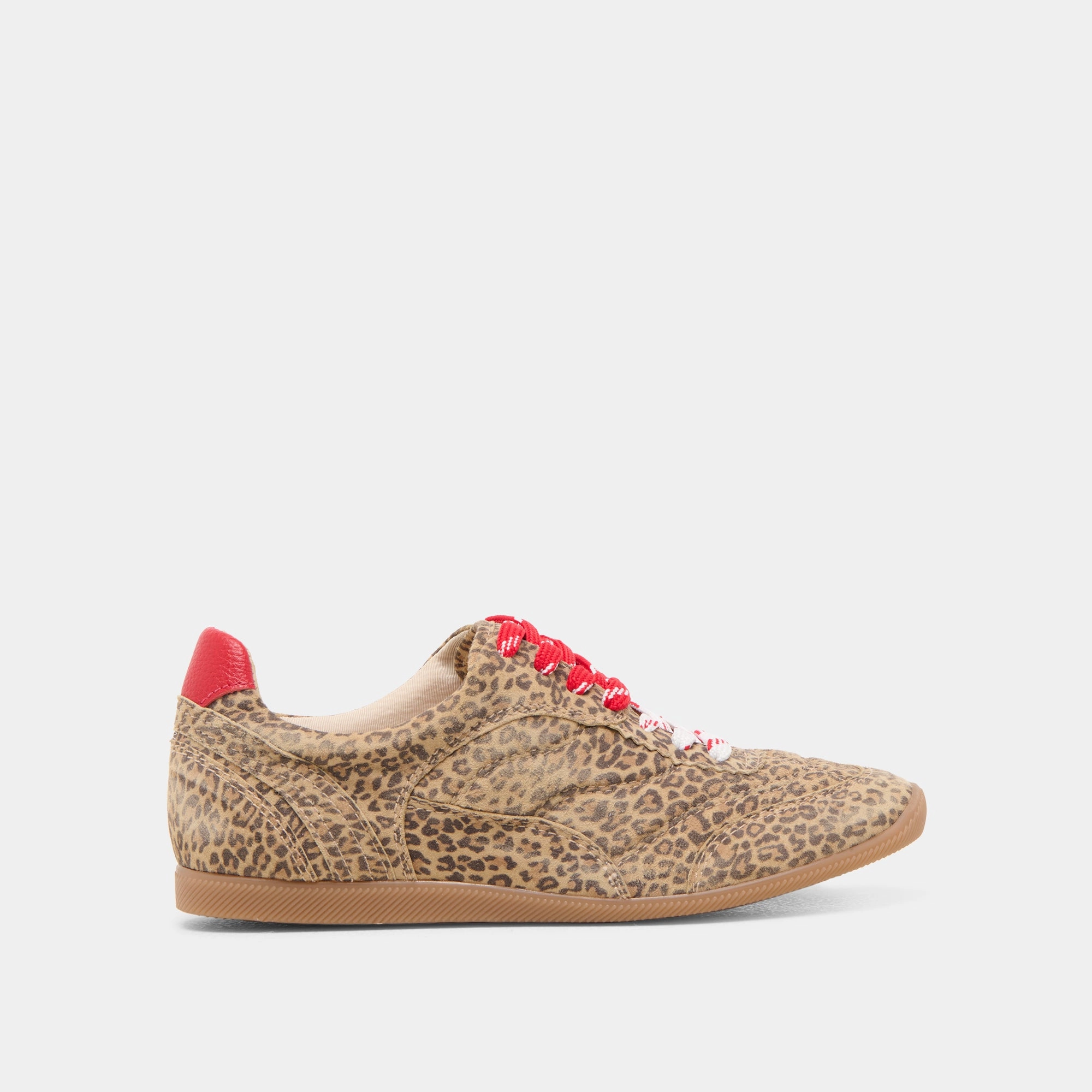 LAINI SNEAKERS TAN LEOPARD PRINTED SUEDE Stainless Steel Hardware