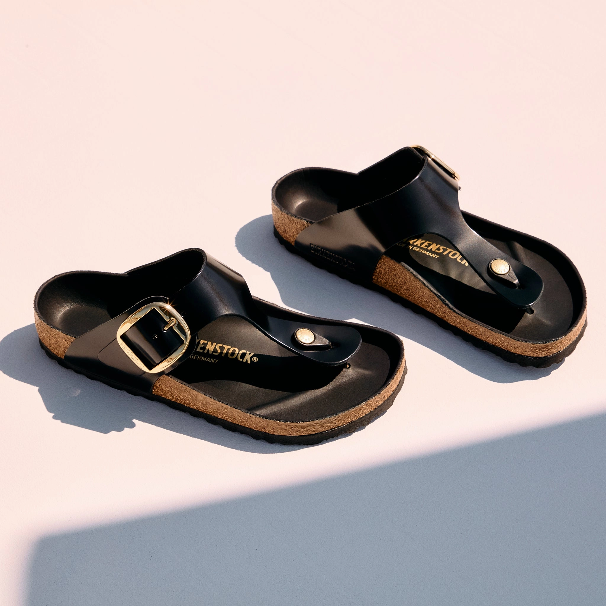 GIZEH BIG BUCKLE - HIGH SHINE - LEATHER Neutral