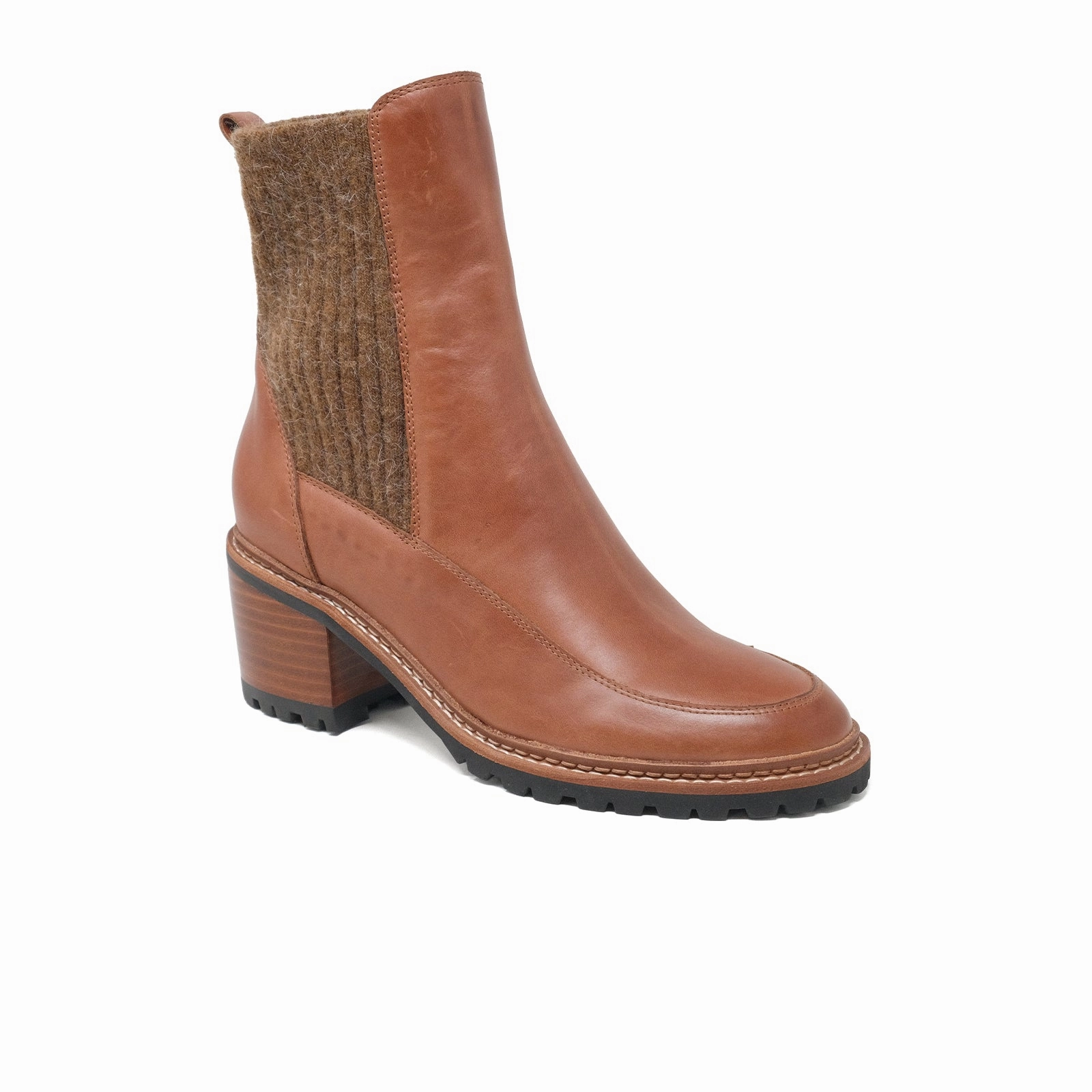 Django & Juliette Barret Heeled Mid Boot (Women) - Chestnut/Brown Leather Lightweight Feel