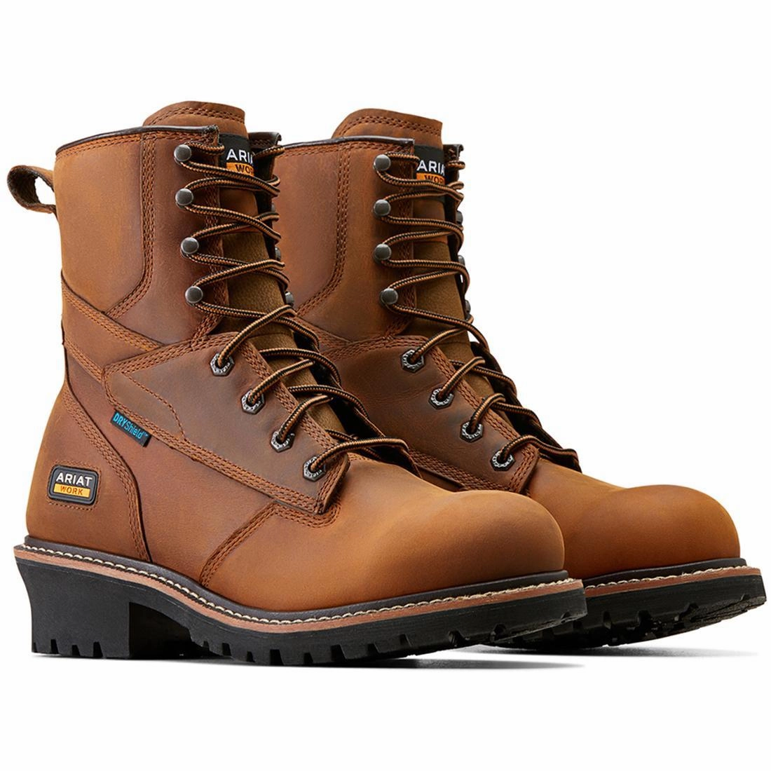 Logger Shock Shield Soft-Toe Waterproof Boot Copper Brown Friction Reducing Liner