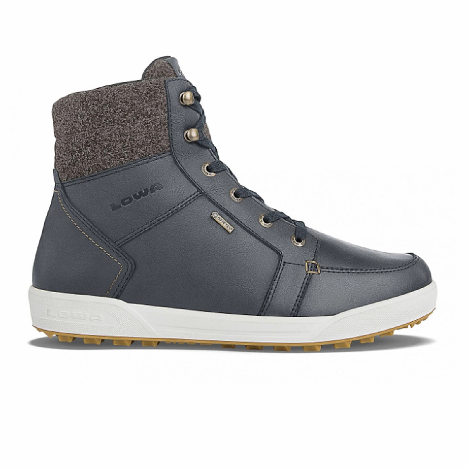 Lowa Molveno GTX Mid (Men) - Navy/Brown Easy Fit