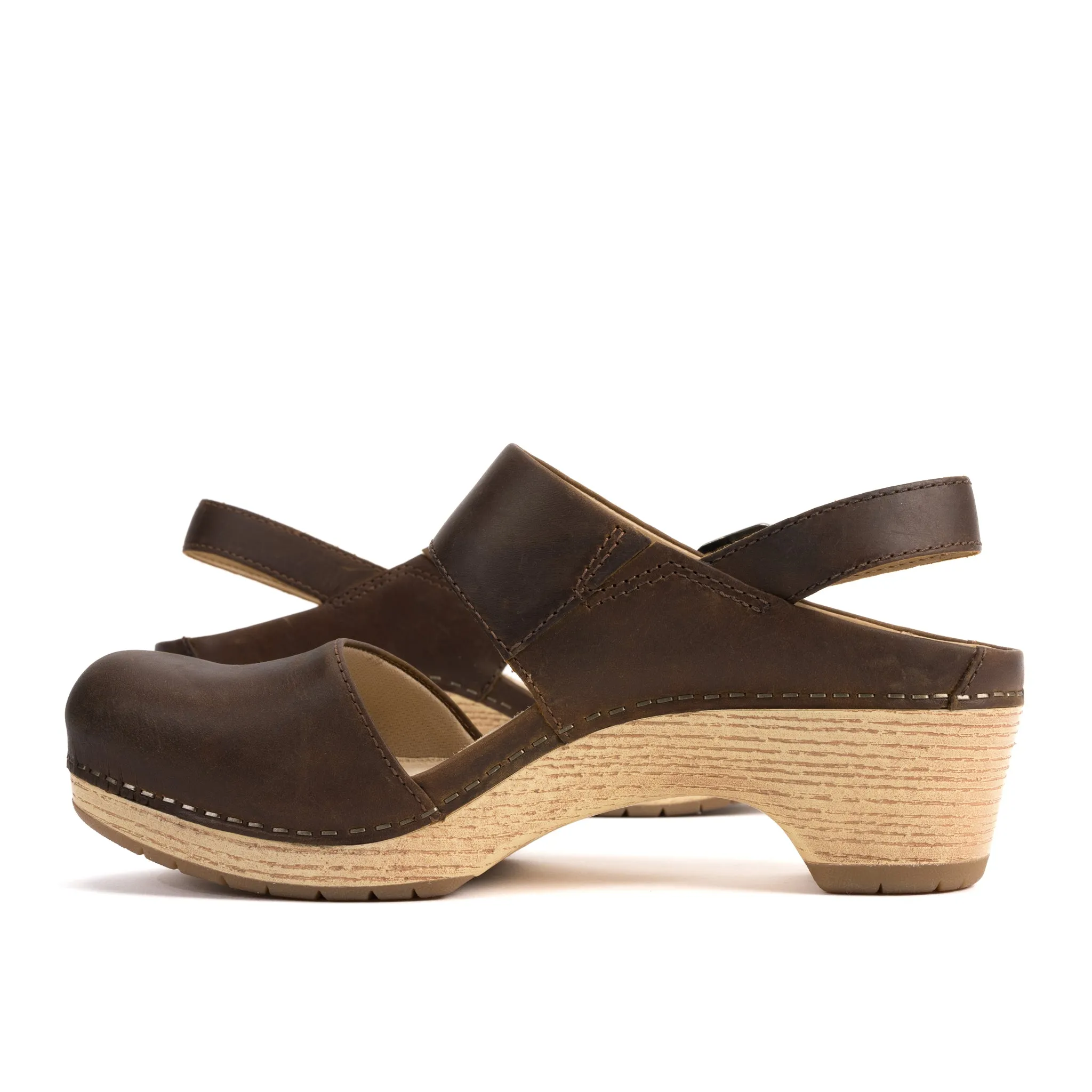 Stacked Heel Technology LUCIA - TAN - LEATHER