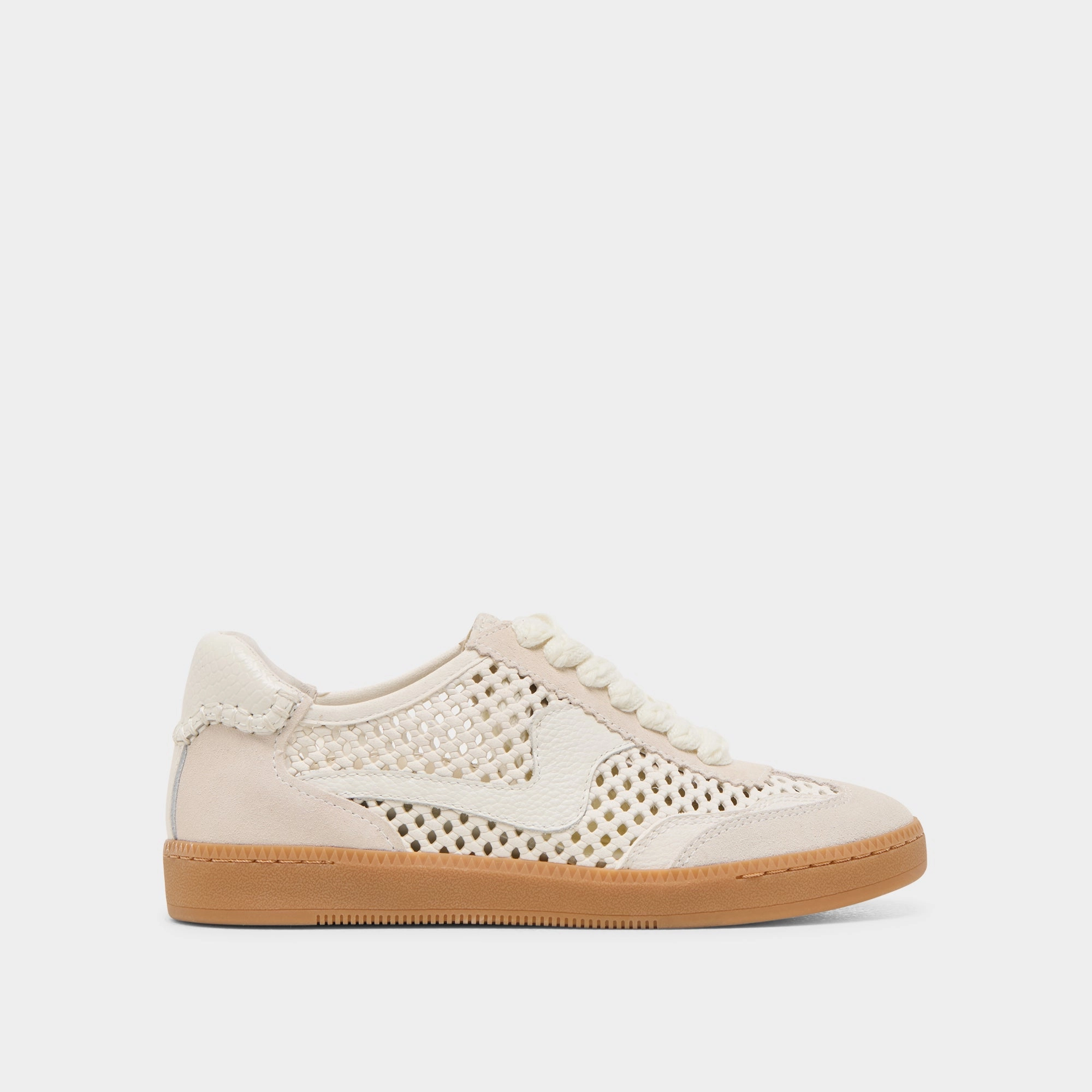 Open Toe Casual Shoes NOTICE SNEAKERS IVORY PERFORATED NUBUCK
