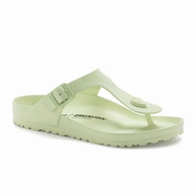 Dressy Style Easy Clean Surface Finish Birkenstock Gizeh EVA Sandal (Women) - Faded Lime