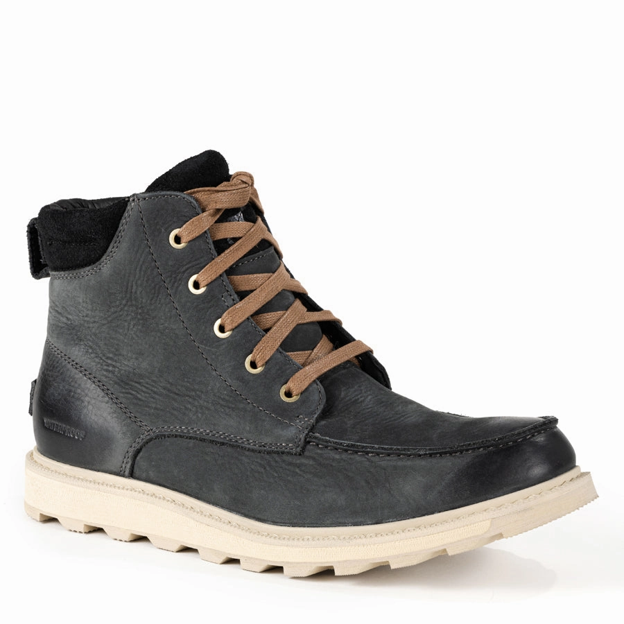 MADSON II MOC TOE WP - COAL - LEATHER Seamless