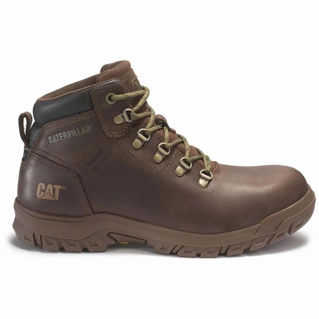 Mae Women??s Steel-Toe Waterproof Work Boot Brown Breathable fabric purest