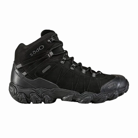 Low Profile Rainy Day Commuter Oboz Bridger Mid B-DRY Hiking Boot (Men) - Midnight Black