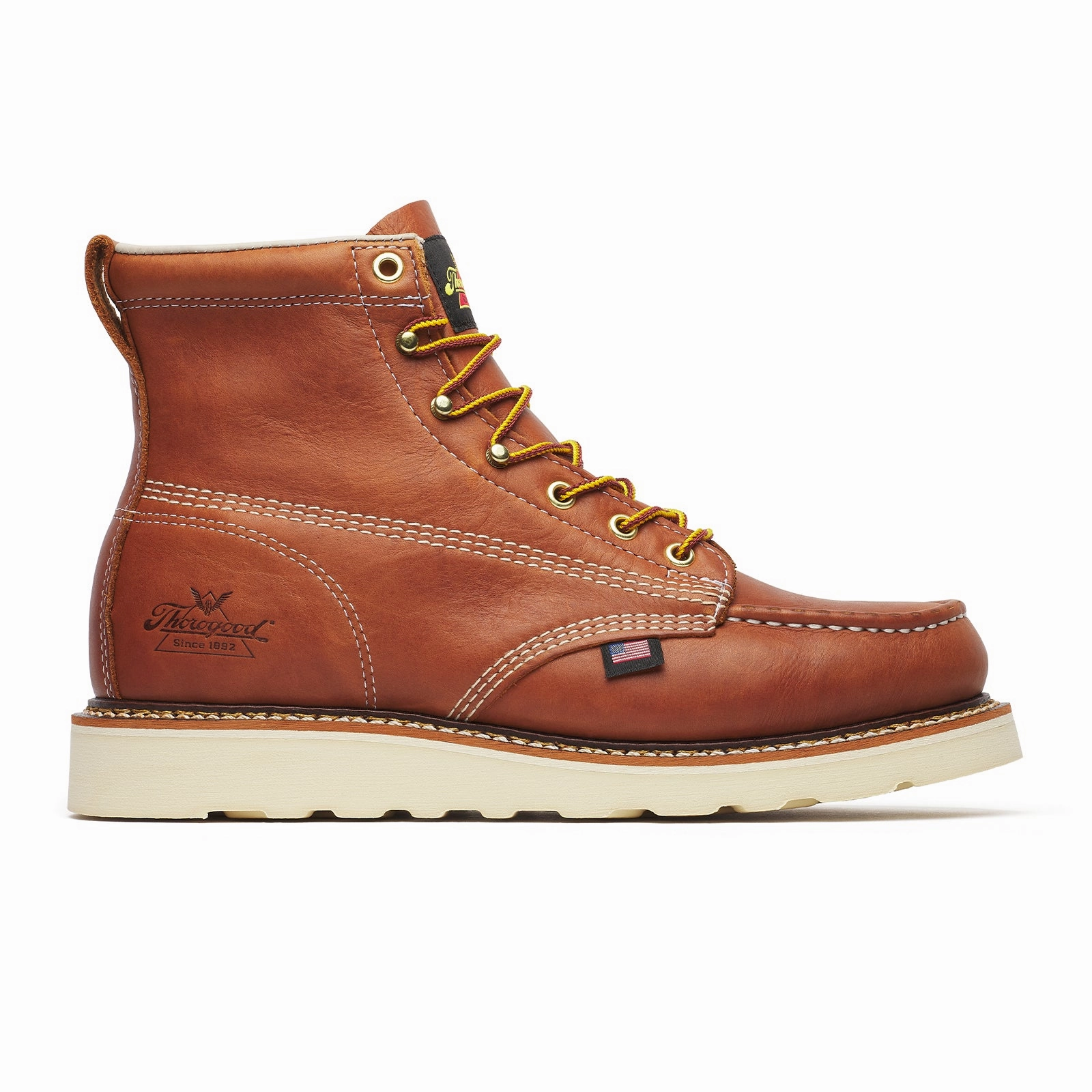 Thorogood American Heritage 6" Moc Toe Soft Toe Work Boot (Men) - Tobacco Work Field Everyday Use