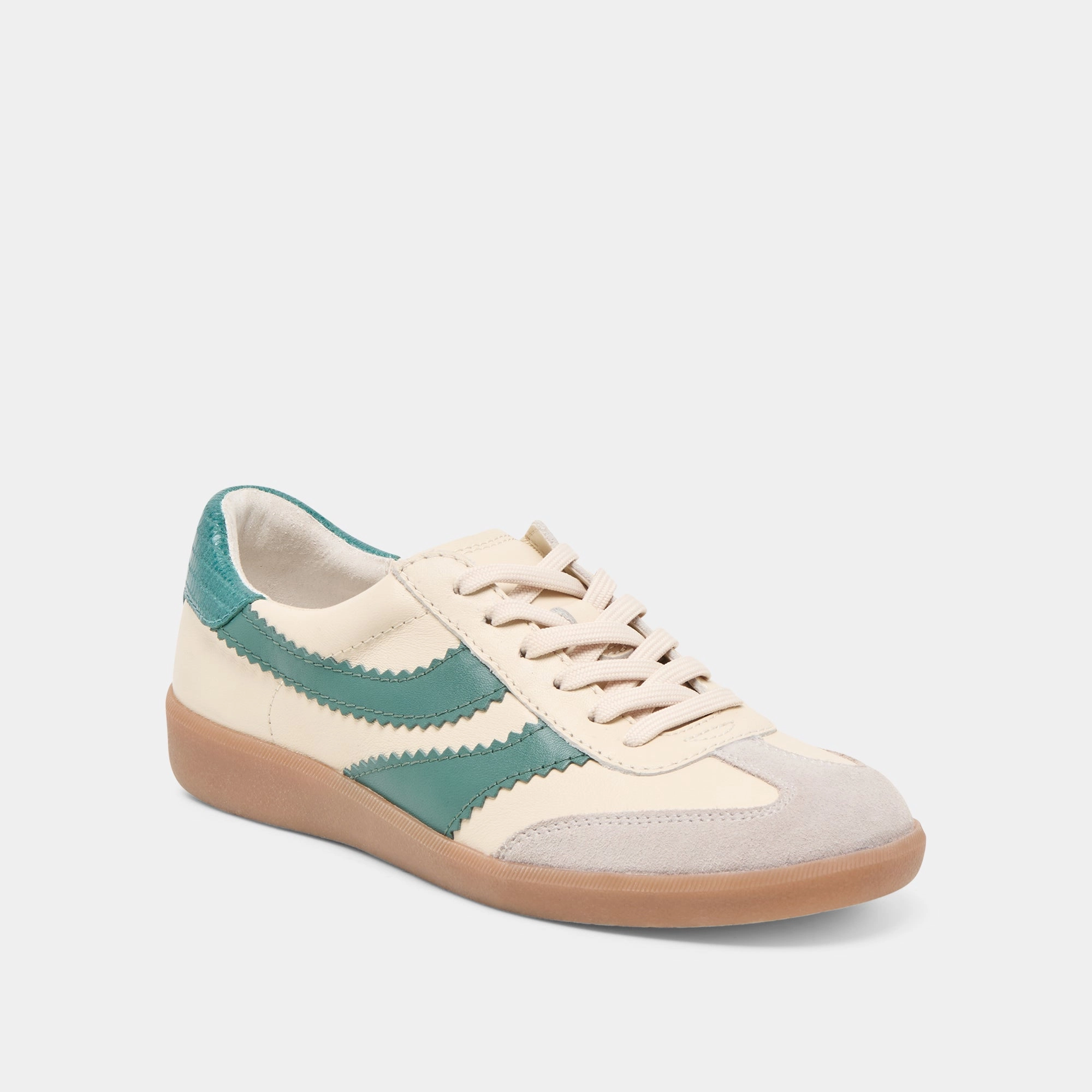 All Gender MERIT SNEAKERS WHITE GREEN LEATHER