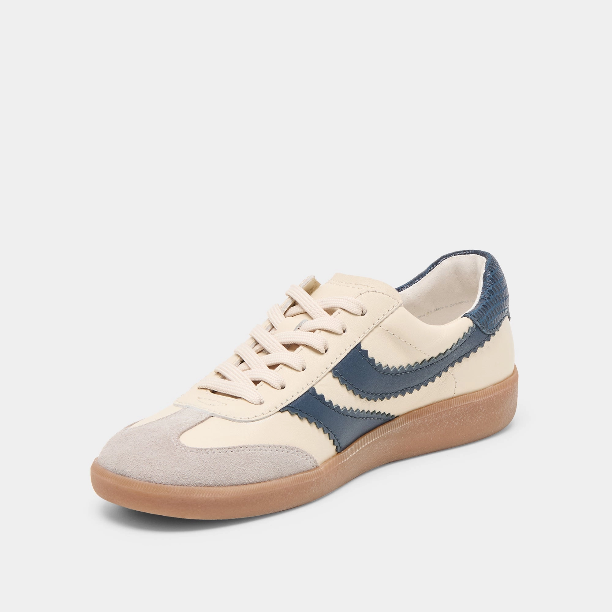 Grip Enhancement Textured Grip Surface MERIT SNEAKERS WHITE NAVY LEATHER