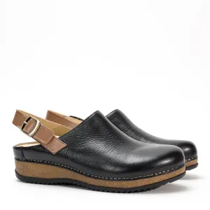 MERRIN - BLACK - LEATHER Built-in comfort
