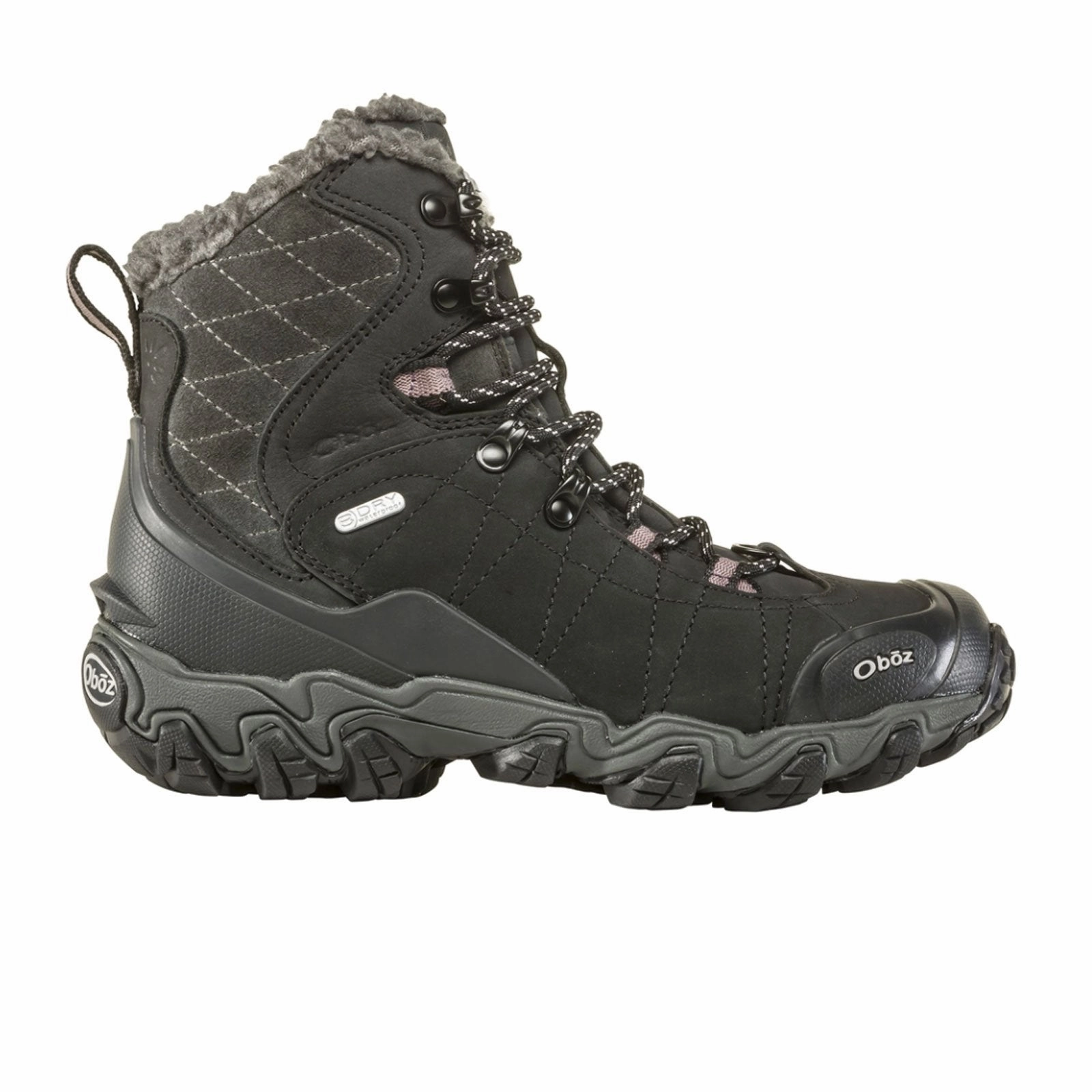 Oboz Bridger 7" Insulated B-DRY Winter Hiking Boot (Women) - Black Lightweight Fit Western Ride