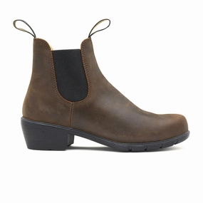 Reinforced toe cap Thermal Insulation Blundstone 1673 Heeled Chelsea Boot (Women) - Antique Brown