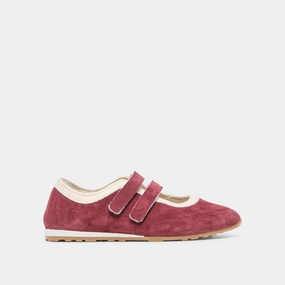 SWAN SNEAKERS BURGUNDY SUEDE Summer Flat Shoes