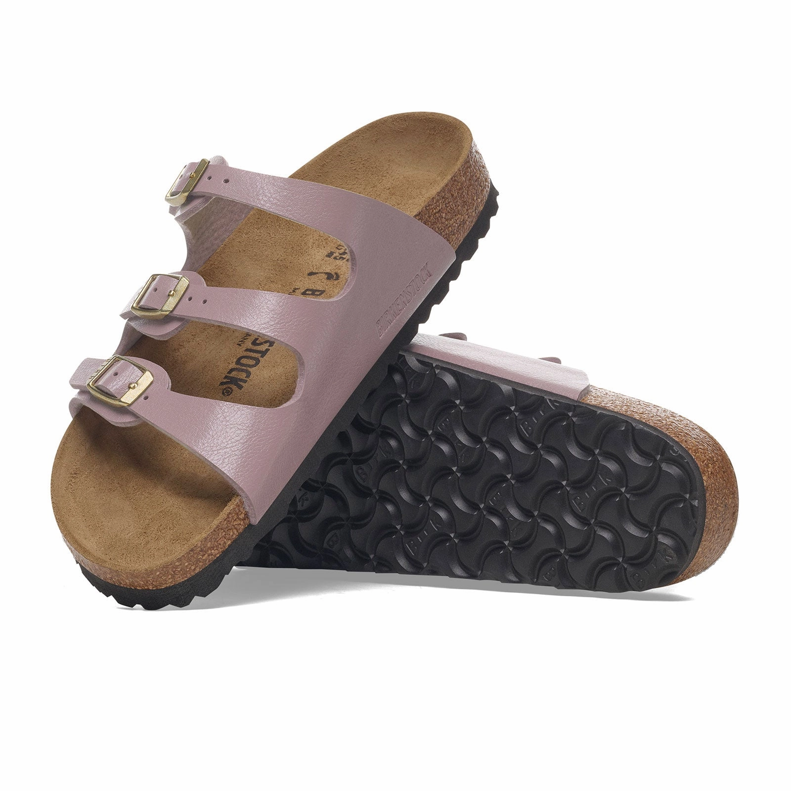 Birkenstock Florida Slide Sandal (Women) - Graceful Faded Purple Birko-Flor Anti Slip Pattern Night Fun