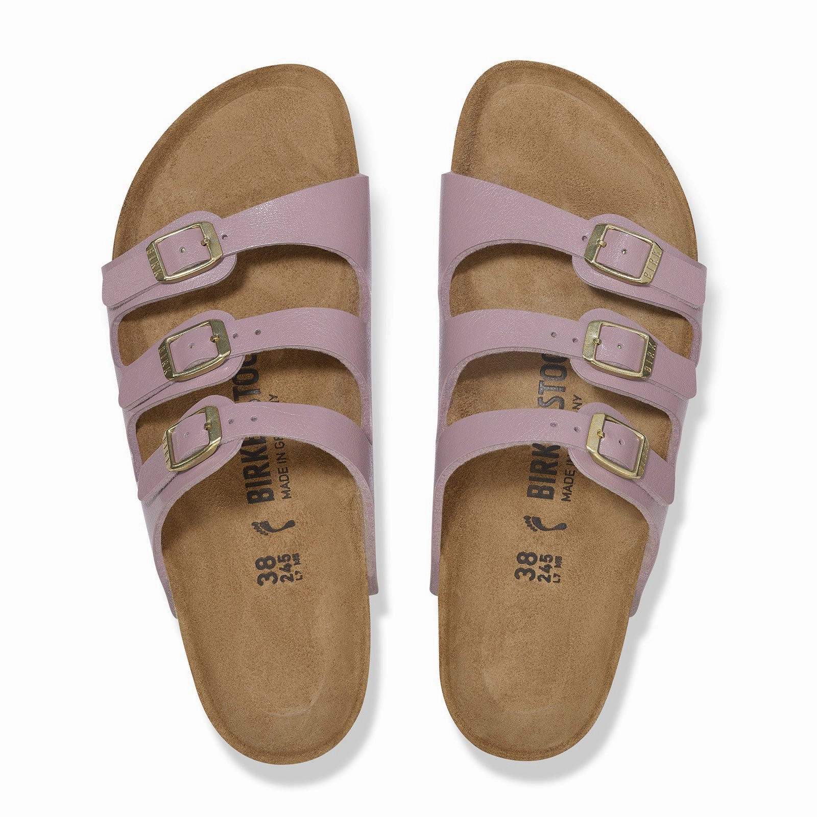Birkenstock Florida Slide Sandal (Women) - Graceful Faded Purple Birko-Flor Seaside Wear