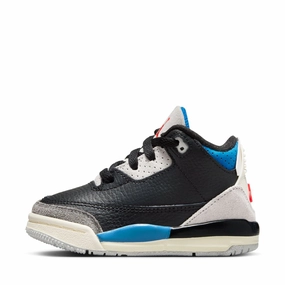 Jordan 3 Retro OG 'Rare Air' (TD) - Black/Chile Red Square Toe