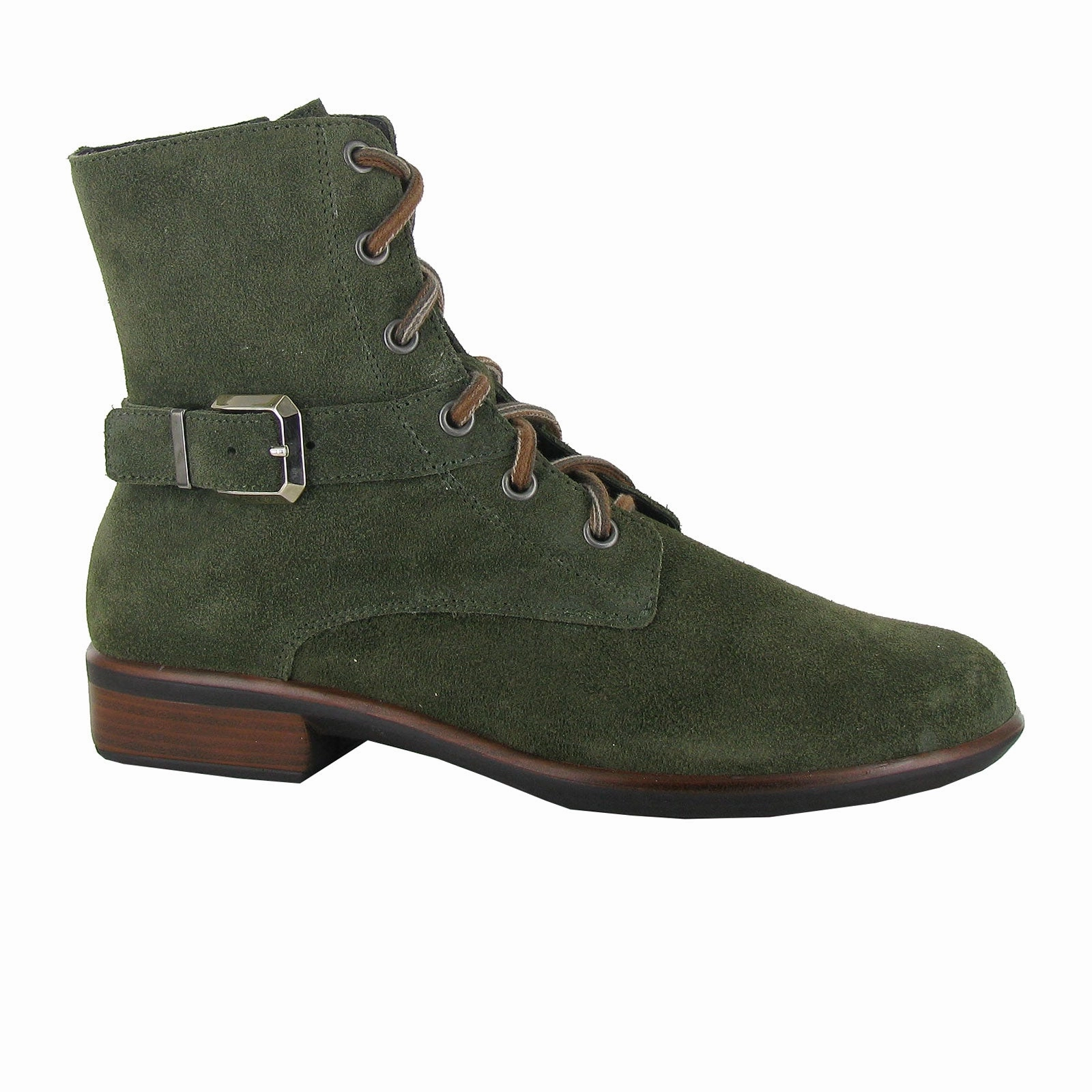 Removable Naot Alize Ankle Boot (Women) - Oily Olive Suede