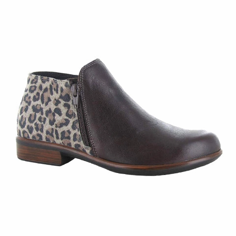 Naot Helm Ankle Boot (Women) - Cheetah Suede/Soft Brown Art Gallery Flexible Frame Rough Trail Hiker