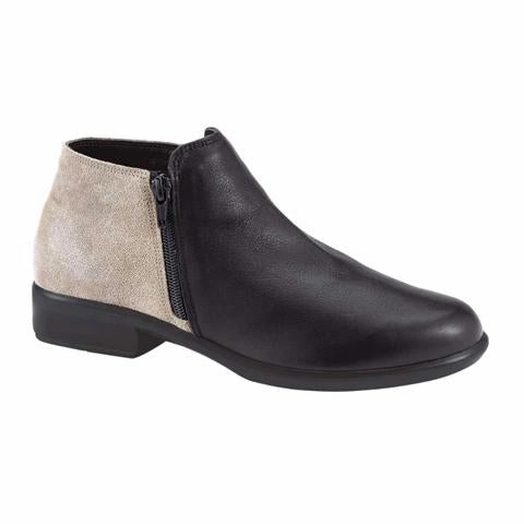 Weekend Ready Naot Helm Ankle Boot (Women) - Soft Black/Speckled Beige