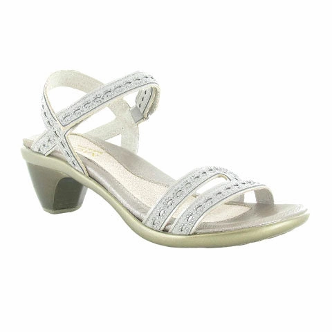 Modern Fit Breath Control Naot Idol Heeled Sandal (Women) - Gray/Gray Stones