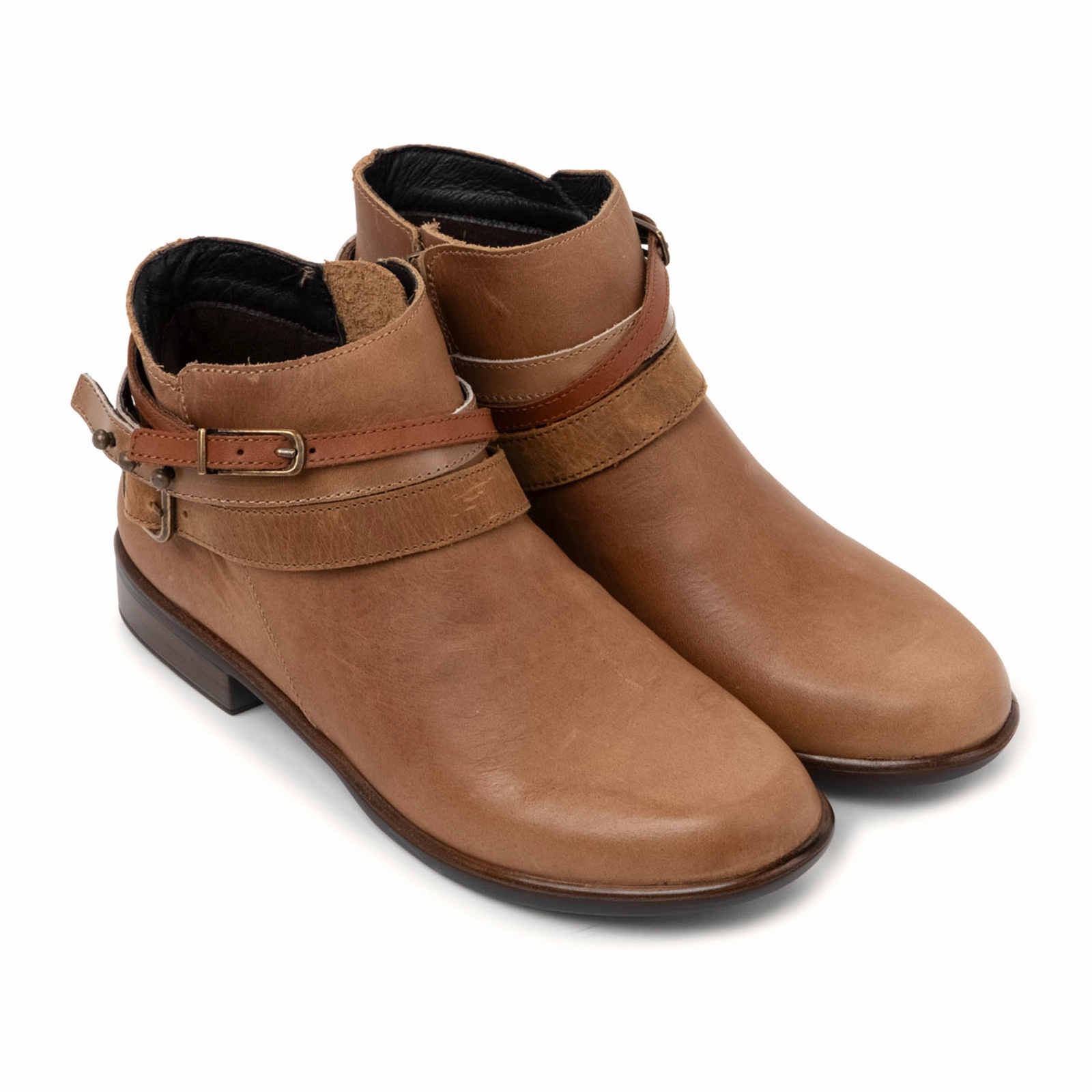 Naot Sumatra Ankle Boot (Women) - Latte Brown Leather/Acorn Straps Comfortable Experience