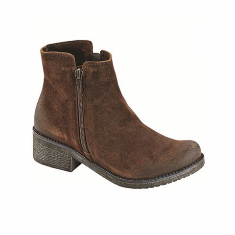 Naot Wander Zip Ankle Boot (Women) - Seal Brown Suede Durable Shell All Day Wear