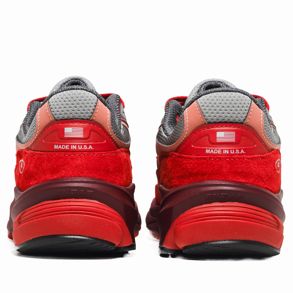 Eco Friendly Comfortable Shank New Balance Made In USA 990v6 - Molten Lava/Monarch Burgundy