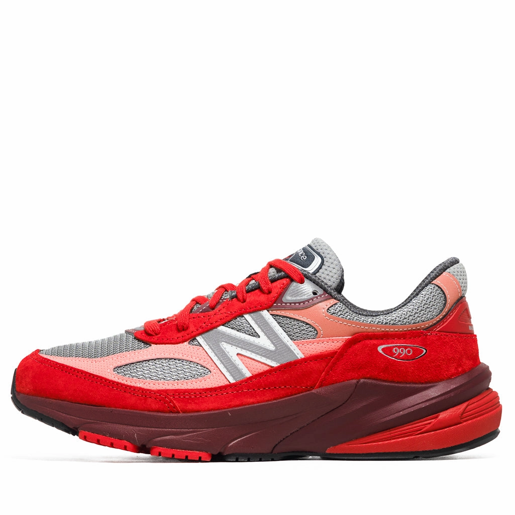 New Balance Made In USA 990v6 - Molten Lava/Monarch Burgundy Eco Friendly Manufacturing