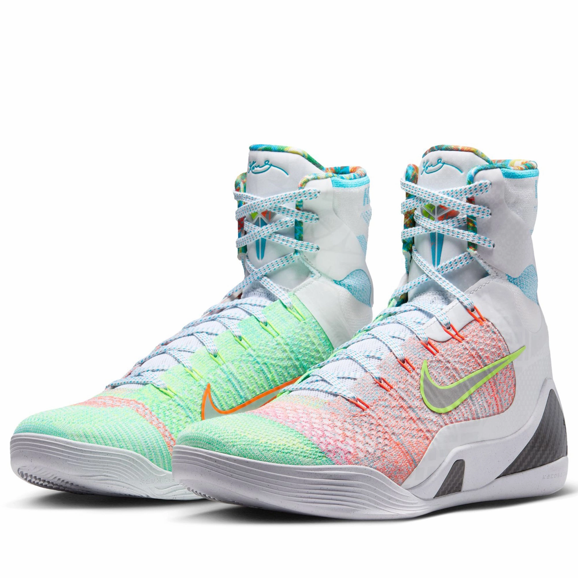 Comfort Lining Winter Walker Anti-fungal Nike Kobe IX Elite High Protro 'What The' - White/Reflective Silver
