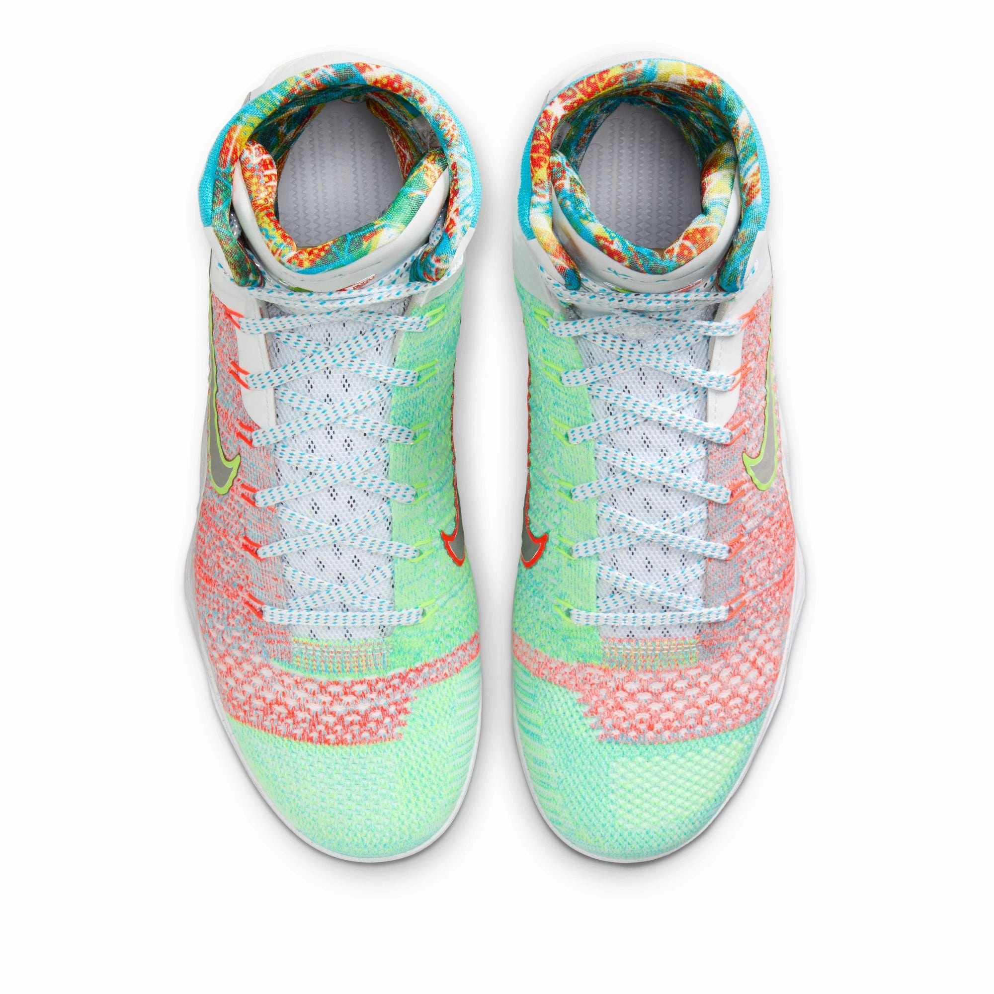 Ergonomic Shape Metal Edge Nike Kobe IX Elite High Protro 'What The' - White/Reflective Silver