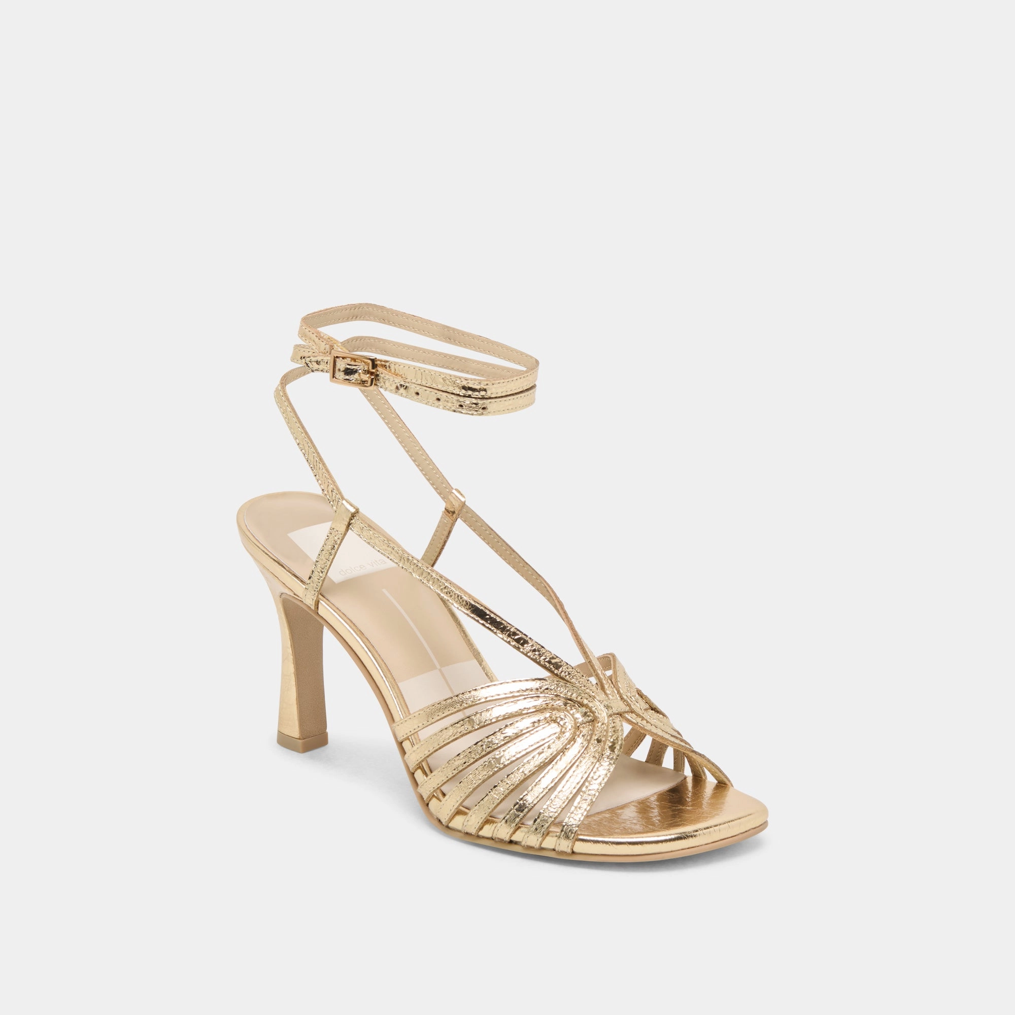 NIVANA HEELS GOLD DISTRESSED LEATHER Air Flow Tokyo Mode