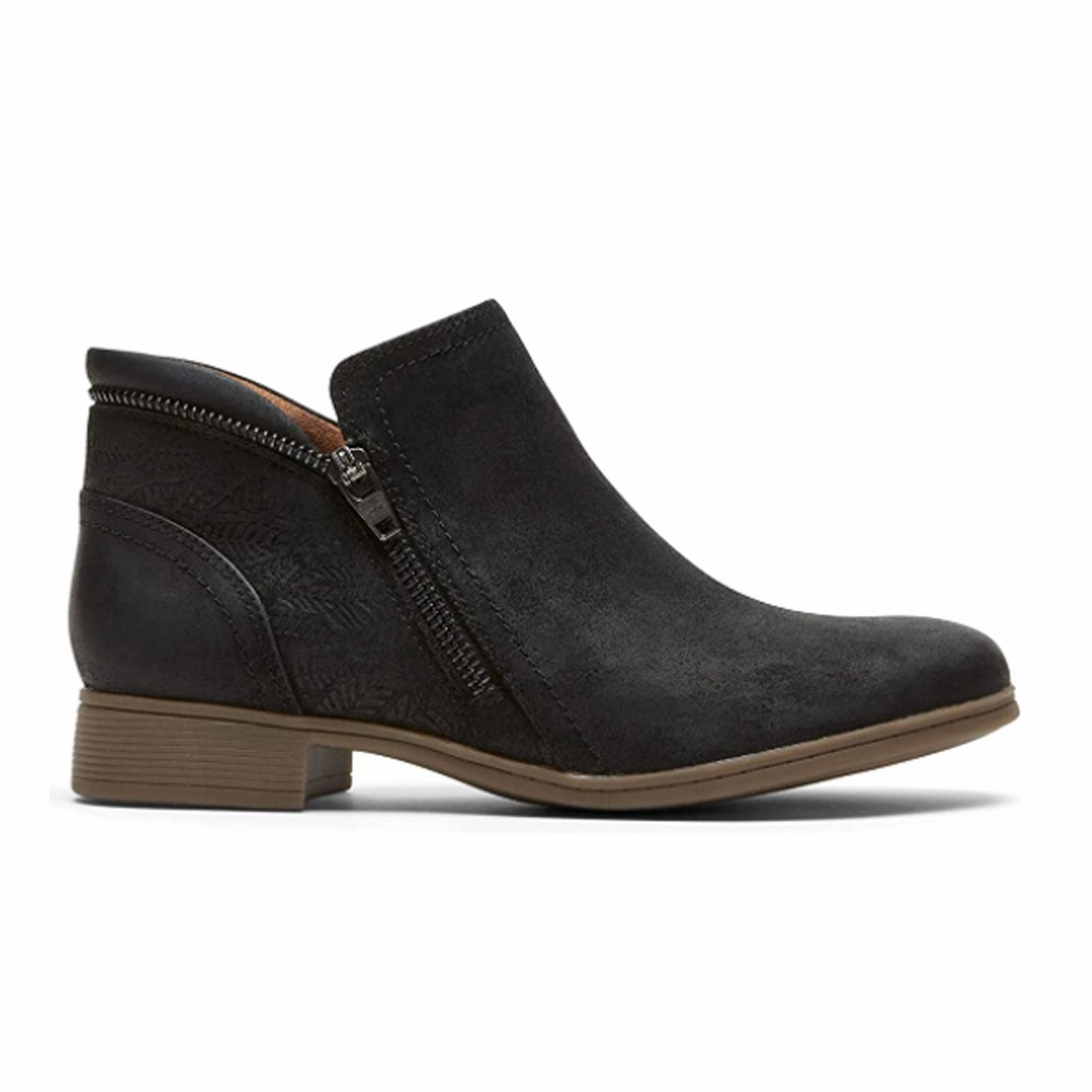 Crisp Lines Wind Resistant Cobb Hill Crosbie Zip Ankle Boot (Women) - Black Leather