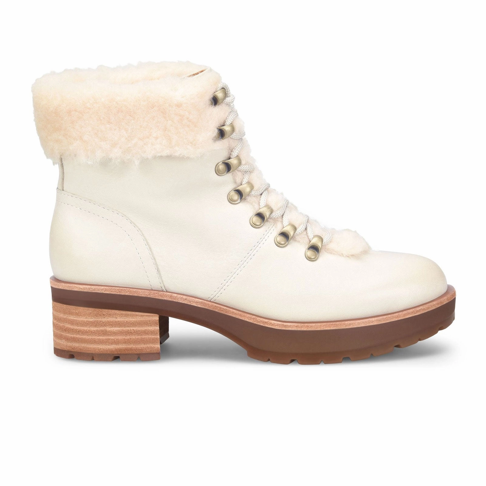 Kork-Ease Winslet Heeled Mid Boot (Women) - Cream Heel Support Reinforced Form Weekend Camping