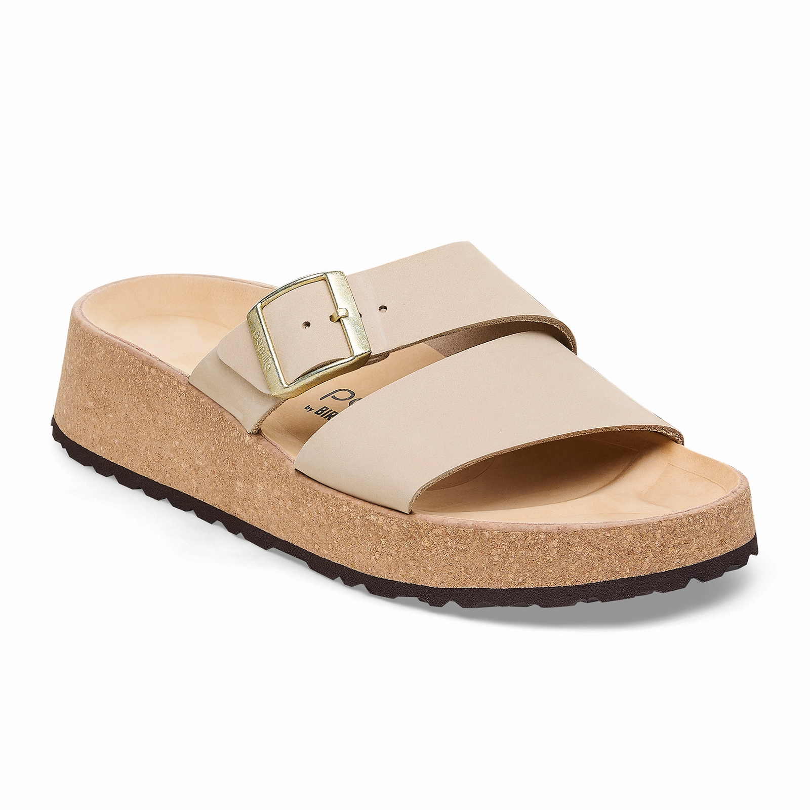 Birkenstock Almina Narrow Slide Sandal (Women) - Sandcastle Nubuck Chic Travel Flats Sporty Footwear for Vacation
