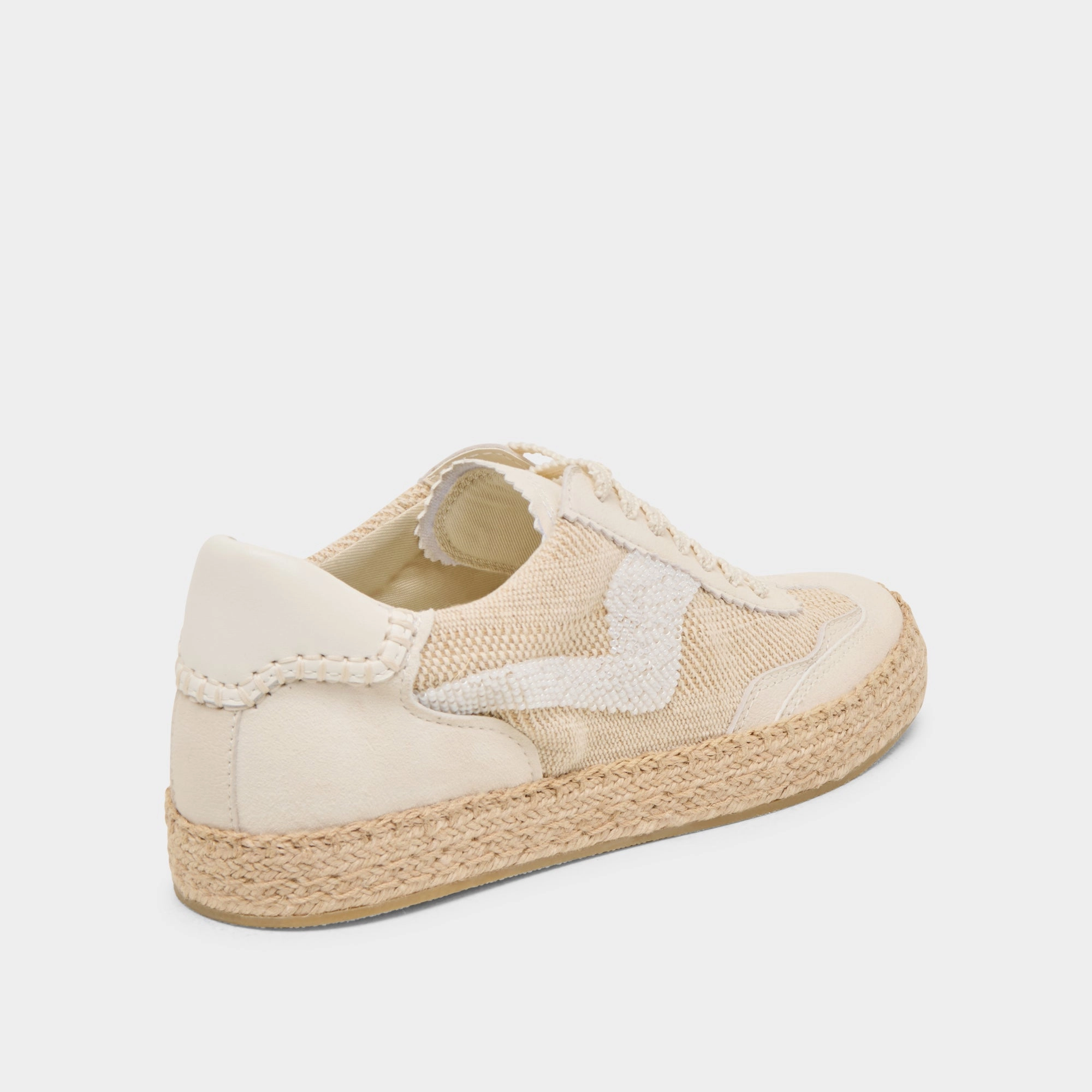 Thermoplastic Elastomer Frame NOTICE ESPADRILLE BEAD SNEAKERS NATURAL MULTI BURLAP