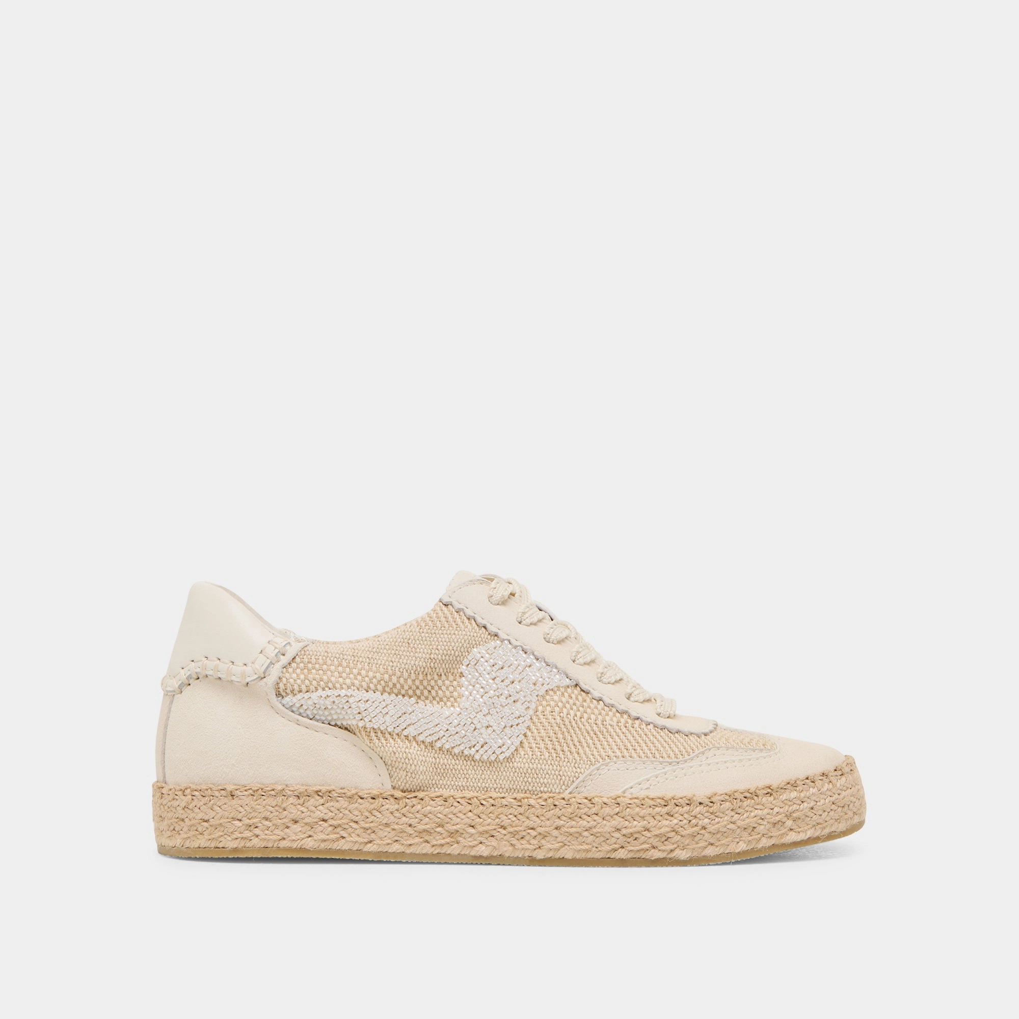 Resort Mood Zero Break In Comfort NOTICE ESPADRILLE BEAD SNEAKERS NATURAL MULTI BURLAP