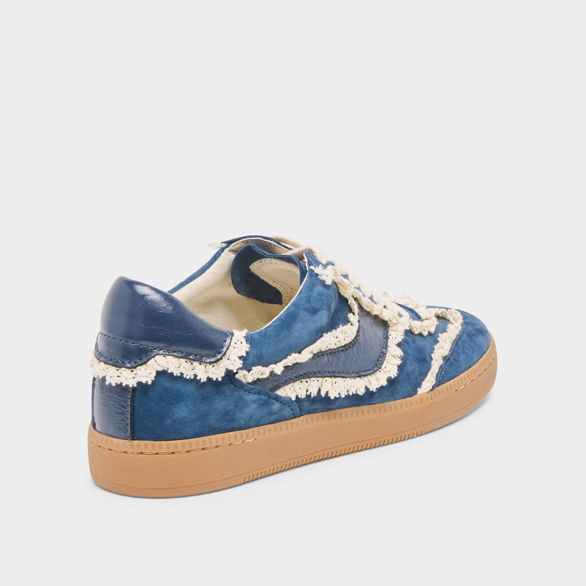 High Rebound Foam Soft Material NOTICE LACE SNEAKERS NAVY SUEDE