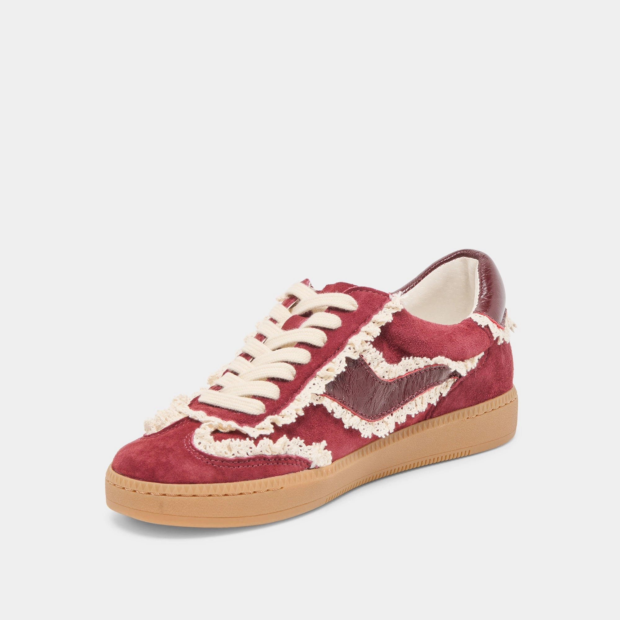 NOTICE LACE SNEAKERS OXBLOOD SUEDE Impact Dispersing Structure