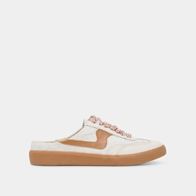 NOTICE SLIDE SNEAKERS WHITE PINK EYELET Shock Absorbing Technology