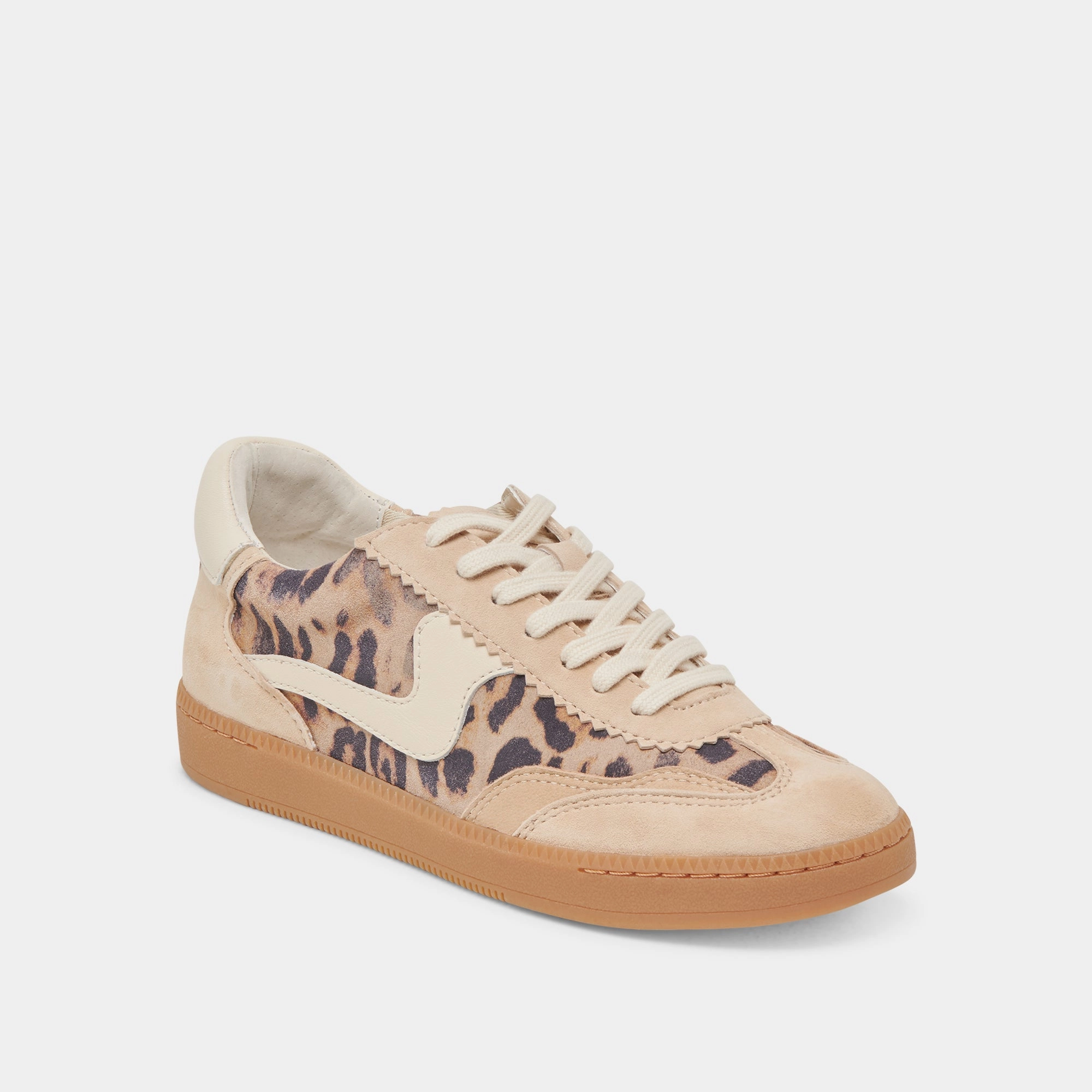Chic Mode Water Resistant Finish NOTICE SNEAKERS LT LEOPARD SUEDE