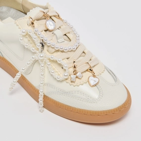 skin friendly Sporty Comfort NOTICE SNEAKERS WHITE   PEARL CHARM BUNDLE