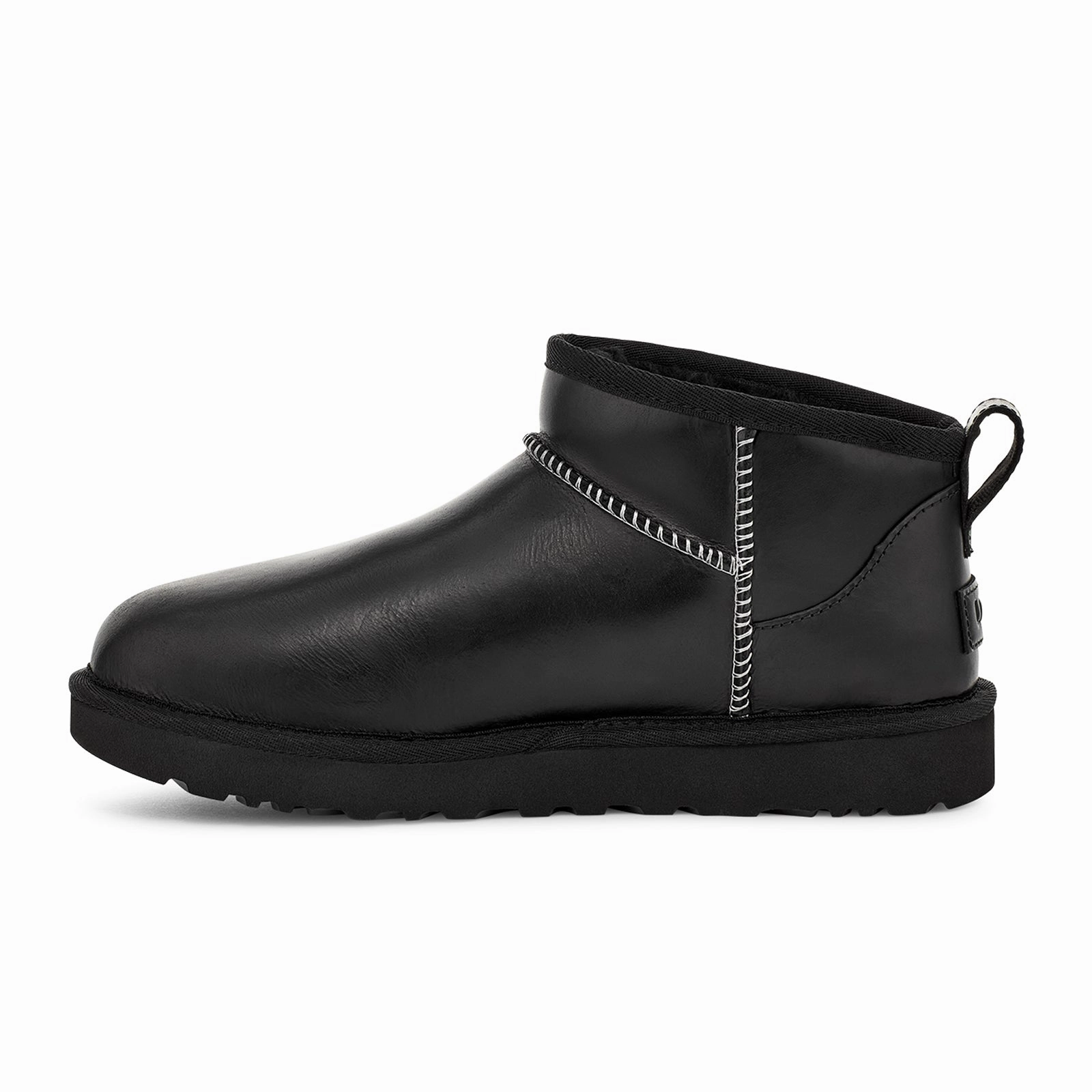Warm Core UGG? Classic Ultra Mini Leather Regenerate Boot (Women) - Black