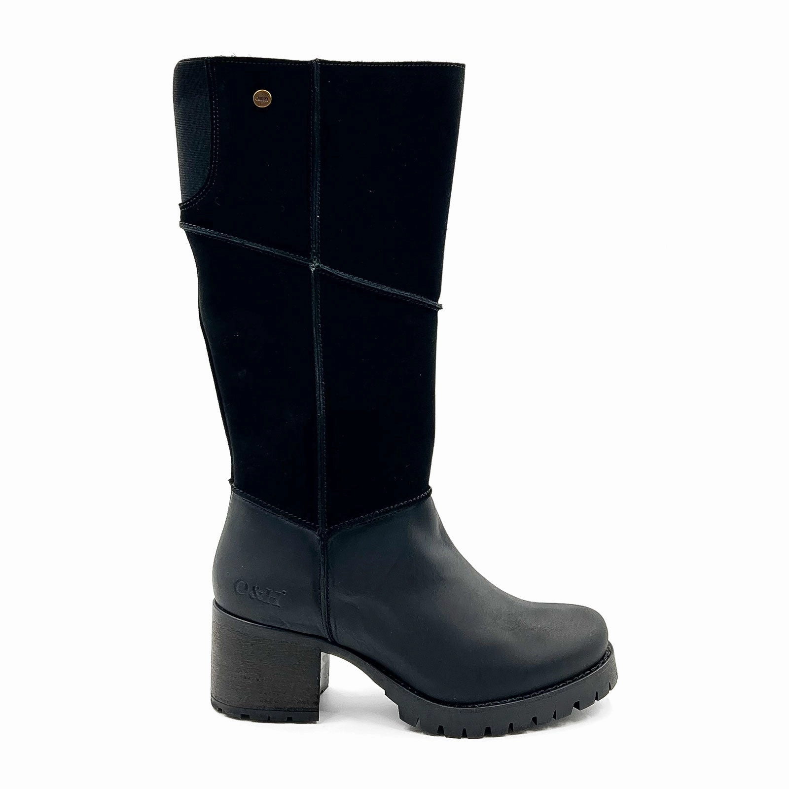 Oak & Hyde Kensington Hi Tall Boot (Women) - Black Hiking Essential