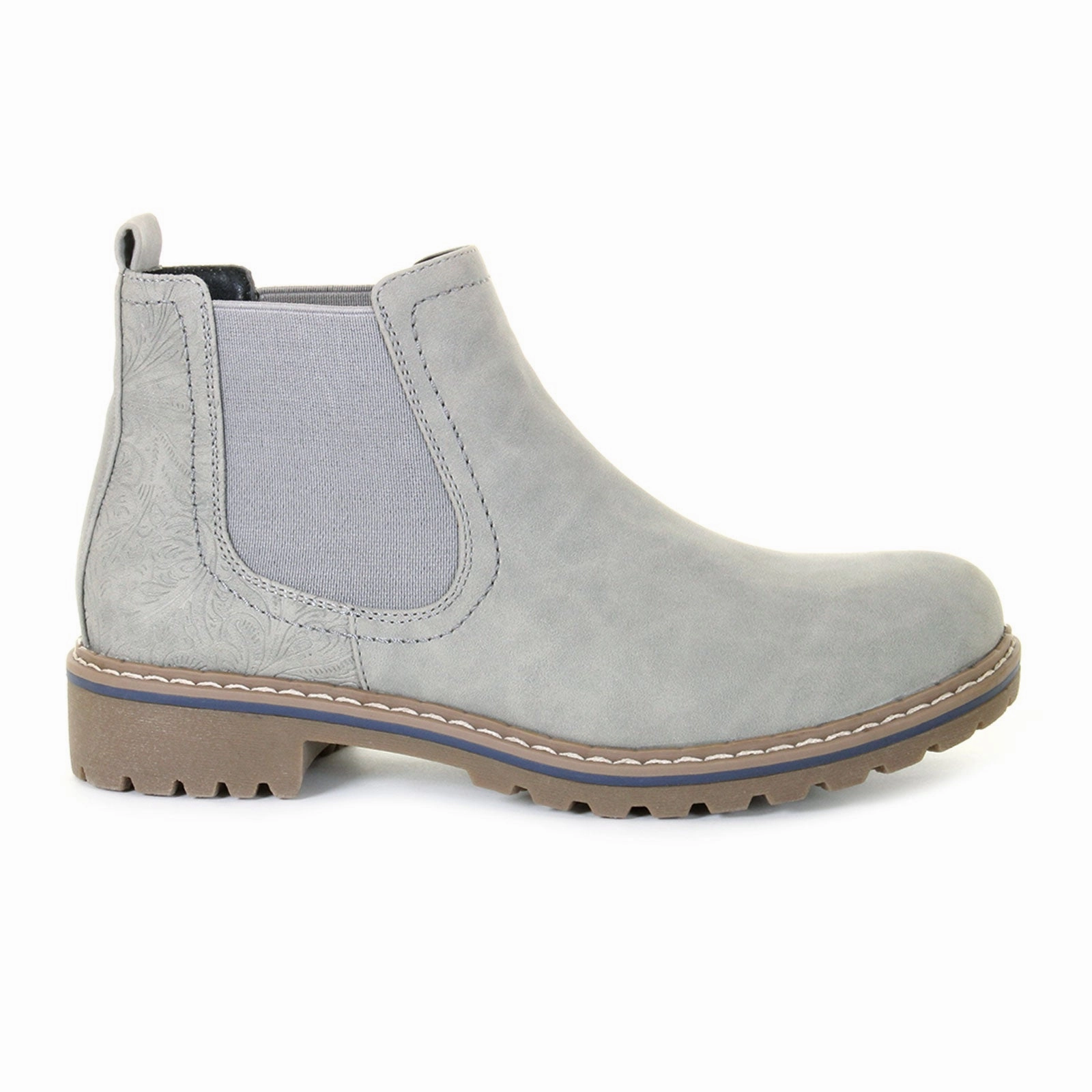 Color Pop Rugged Style Wanderlust Gina Chelsea Boot (Women) - Ice