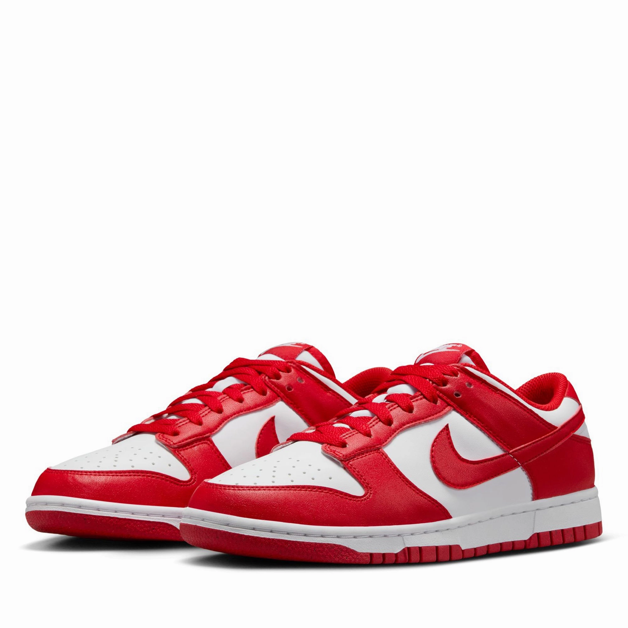 Women's Nike Dunk Low Next Nature - White/University Red TPU Outsole Eco Material Comfort Seeker