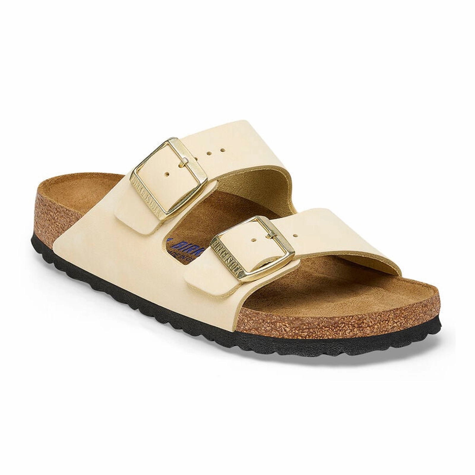 Birkenstock Arizona Soft Footbed Slide Sandal (Women) - Ecru Nubuck Versatile Design